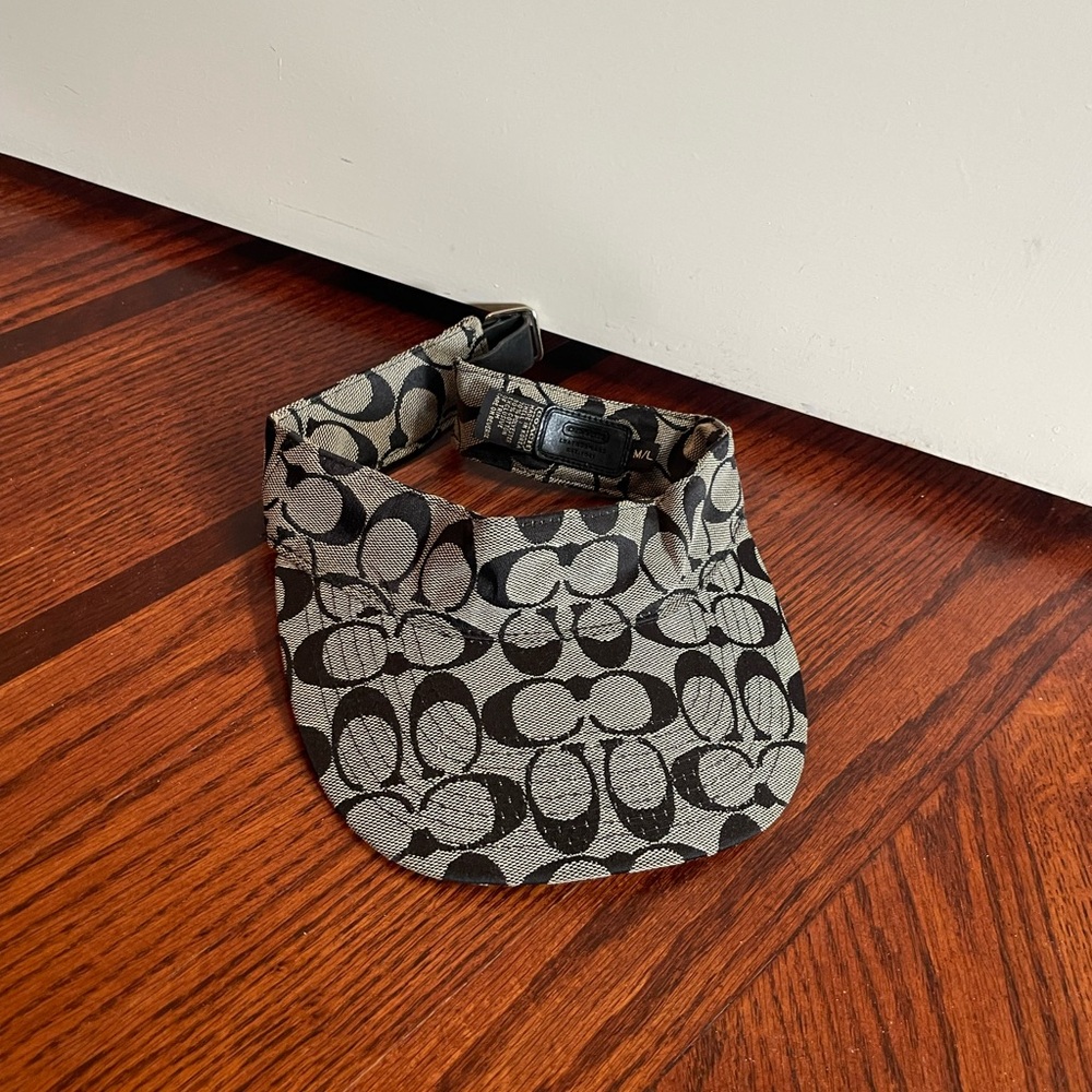 Coach Black and Gray Patterned Visor - image 1